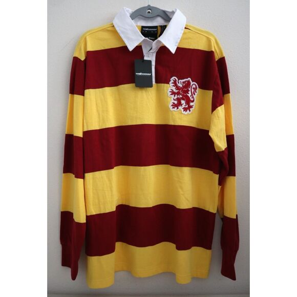 The Hundreds x Harry Potter Men's Sz L Striped Hogwarts House Rugby L/S Shirt - Picture 1 of 7